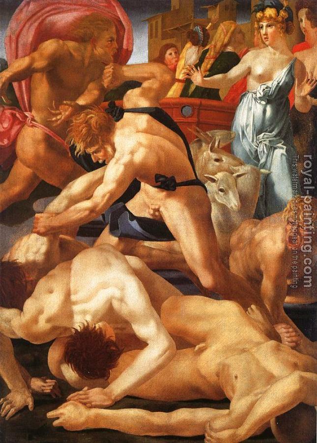 Rosso Fiorentino : Moses Defending the Daughters of Jethro